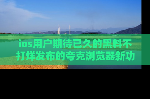 ios用户期待已久的黑料不打烊发布的夸克浏览器新功能上线啦！