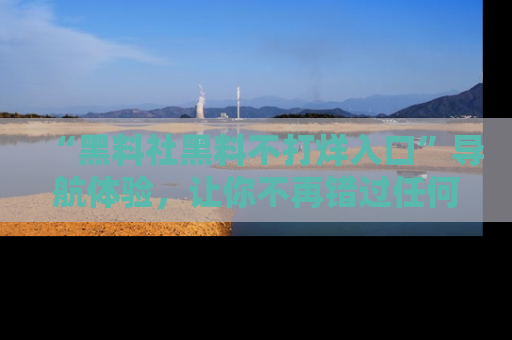 “黑料社黑料不打烊入口”导航体验，让你不再错过任何精彩黑料