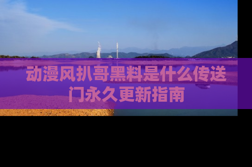 动漫风扒哥黑料是什么传送门永久更新指南