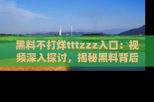 黑料不打烊tttzzz入口：视频深入探讨，揭秘黑料背后的人和事