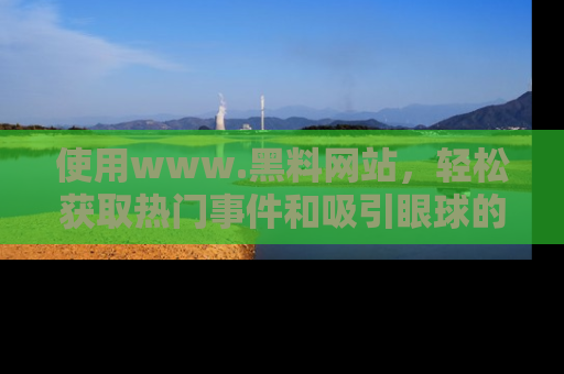 使用www.黑料网站，轻松获取热门事件和吸引眼球的黑料
