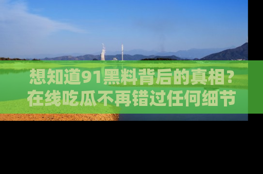 想知道91黑料背后的真相?在线吃瓜不再错过任何细节